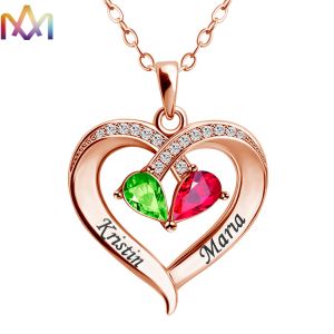 Cheap Forever Together 22x33MM Heart Pendant Womens Engraved Necklace wholesale