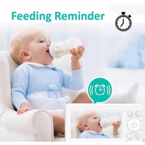 4.3 Inch 720P Digital Baby Monitor With Camera Crying Detection Audio PTZ Camera