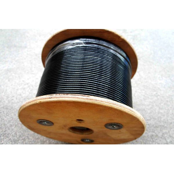 6mm Black Nylon Coated Gym Cable with High Carbon Steel and 7x19 Structure for Fitness Equipment