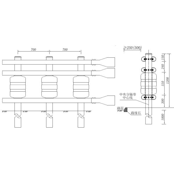 Road Traffic Safety ISO Standard PU and PVC Safety Roller Guard Rail Rolling Barrier