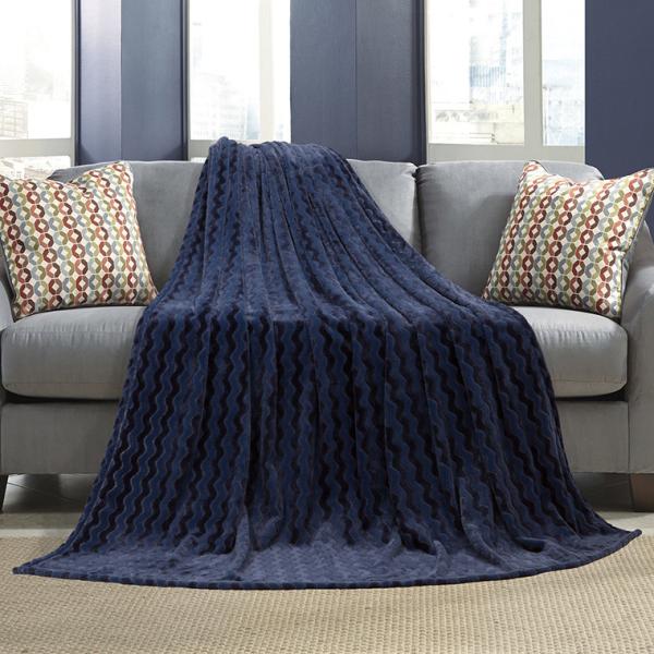 Warm Printed Pattern Flannel Plush Blanket Plain Style For Couch And Bed Throw