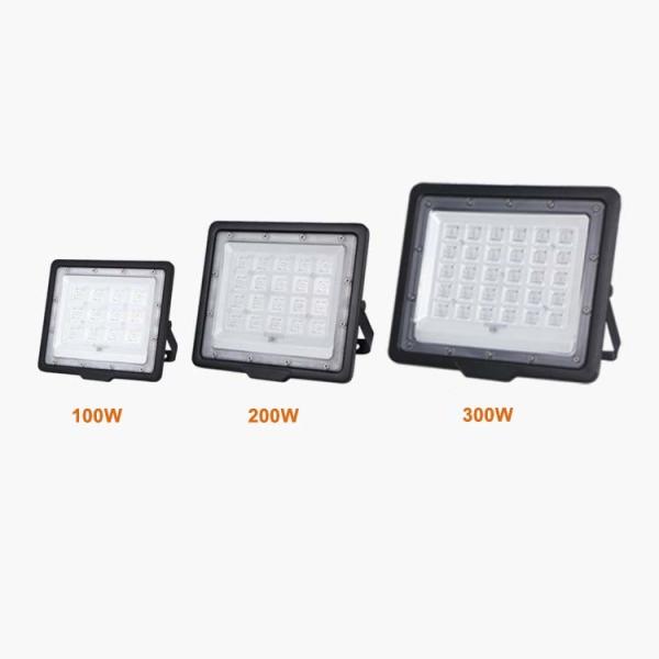 Black SMD2835 Solar Outdoor Flood Lights Super Bright 100W 17000lm