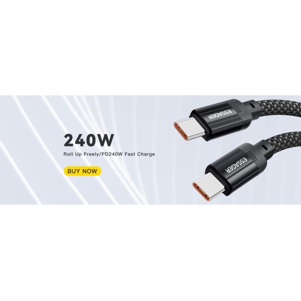 ES-X55 Series Magnetic Absorption Quick Charge Cable USB C To Type C Cable 100W 240W 1m