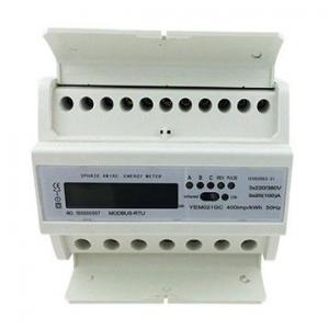Cheap LCD Display Din Rail KWH Meter , 3 phase power meter kwh Active Energy Measurement wholesale