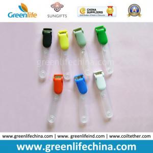 China Colored Plastic Lanyard Alligator Lid Clips W/PVC Tape Office Fastener on sale