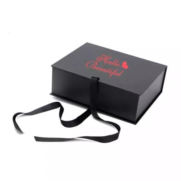 Middle Foldable Magnetic Gift Box Packaging For Tea Coffee Wig Human Hair Extension