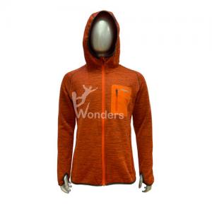 China Melange Full Zip Fleece Lined Waterproof Jacket Men's Customized on sale