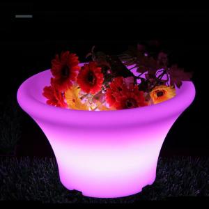 Cheap PE Plastic 16 Colors Changing Christmas Decor LED Light Flower Pot Remote Control Multifunctional wholesale