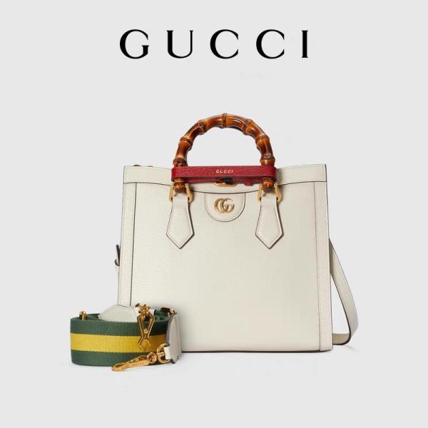 White Glossy Custom Branded Bags Gucci Princess Diana Handbag