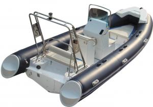 Cheap 520cm ORCA  Hypalon  inflatable rib boat rib520 sunbed fuel tank with big  center console butterfly anchor wholesale