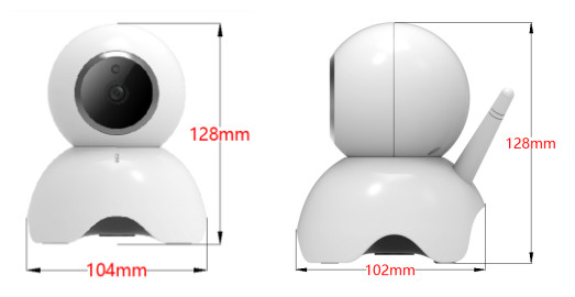Small Size Baby Care P2P Wireless IP Camera , 1080P White & Black Pan Tilt IP Camera