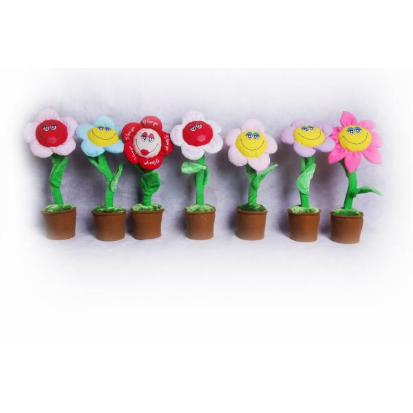 40cm Dancing And Singing Potted Plush Funny Flower Toy Home Decoration Flower
