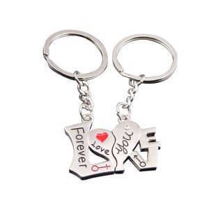 Cheap Rhinestone Lovely Heart Shape Personalized Keychain Gifts Metal wholesale
