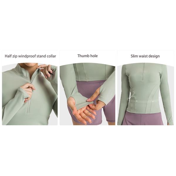 Stand Collar Hidden Zip Horse Riding Tops Stretch Equestrian Base Layer Active Stretch