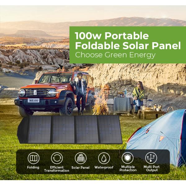 100w Solar Folding Panel Charger Waterproof And Portable For Emergency Situations
