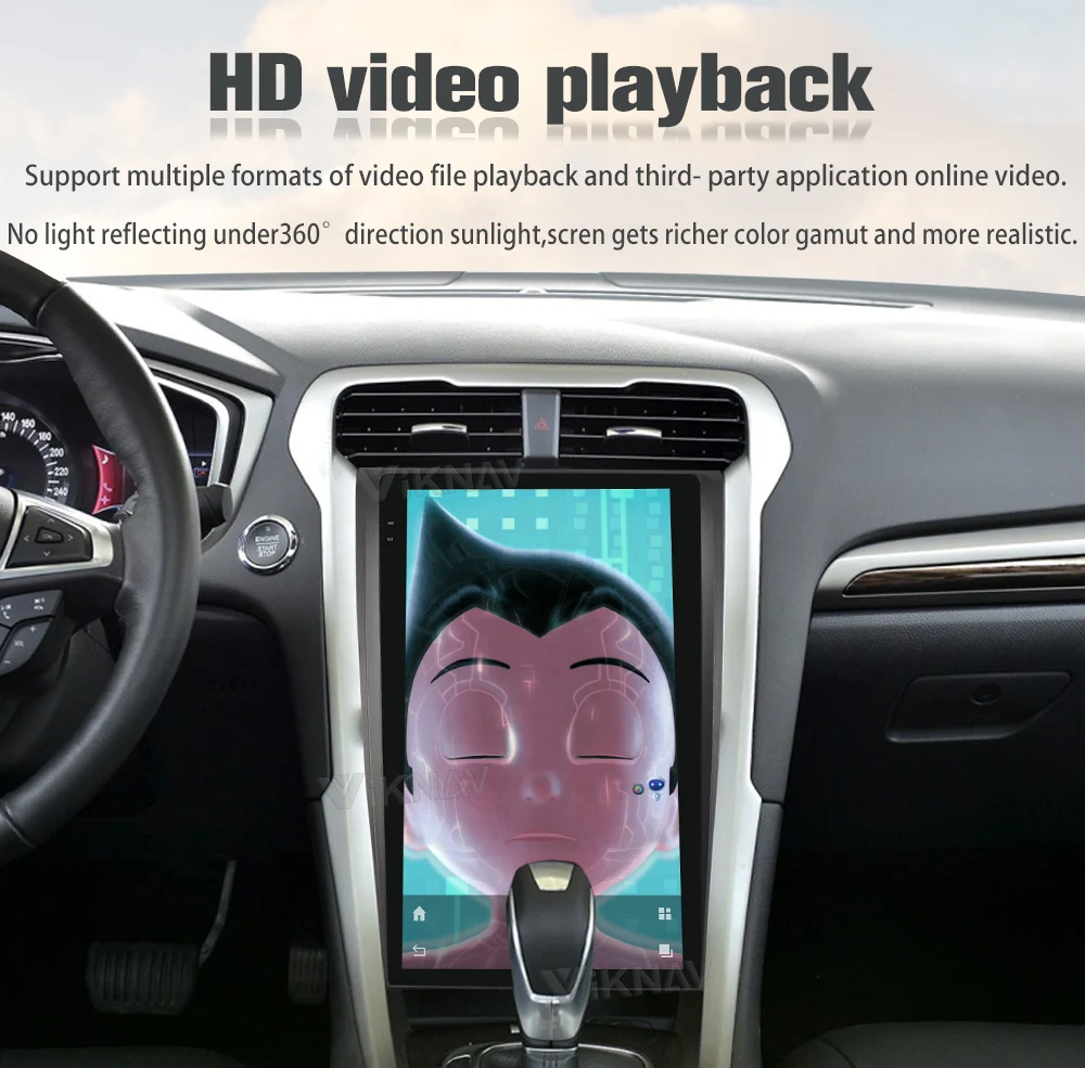 Viknav 13.6 Inch Android Auto Car Radio For Ford Mondeo 2013-2021 Multimedia Player GPS Navigation Head Unit Wireless Carplay