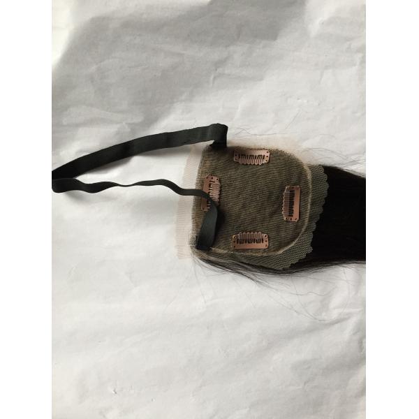 Wholesale Silky Straight Indian Remy Hair Lace Closure With Clips