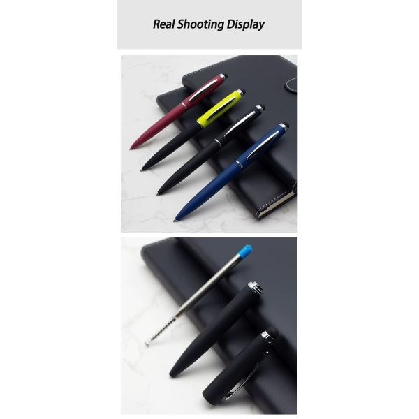 Metal Soft Touch Feeling Ballpoint Pen 1.0mm Multi Color Touch Screen Ball Pen