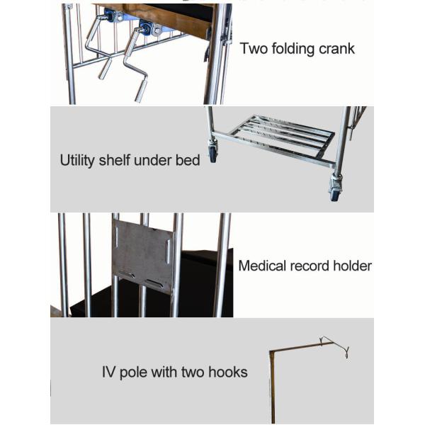 Stainless Steel Manual Children Hospital Bed Two Function Molibe