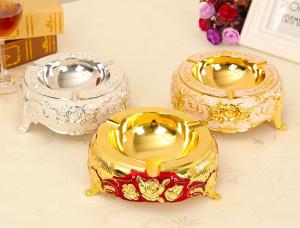 Cheap Thickness 5.0mm OEM Antique Plating Zinc Alloy Ashtray wholesale