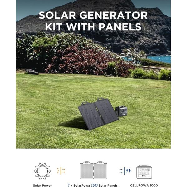 Portable ETFE 150W Solar Panel Camping Charger For Generator Power Station