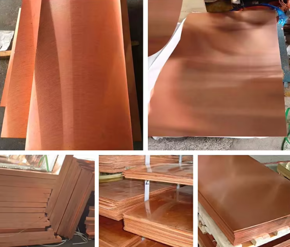 High Precision Red Copper Sheet C1100 0.5mm 12x12'' 18 Gauge For Construction Decoration