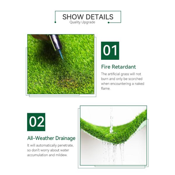 Artificial Turf Grass Realistic Grass Rug Indoor Outdoor For Sport Grass Mat