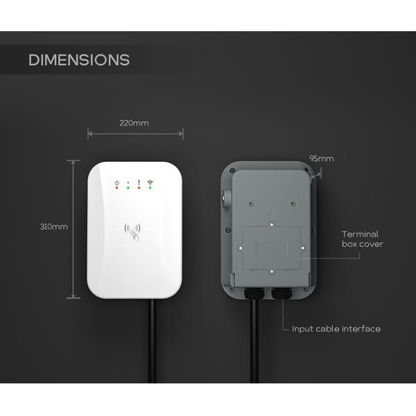 Type 2 IP 65 7kw Car Charging Point 1Phase With NB Certificate