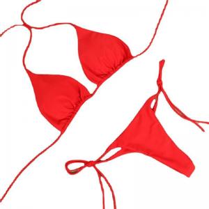 Cheap Garter Sexy Lingerie Bra Set With Push Up Bra Swimwear Bikini String Bathing For Fat Women wholesale