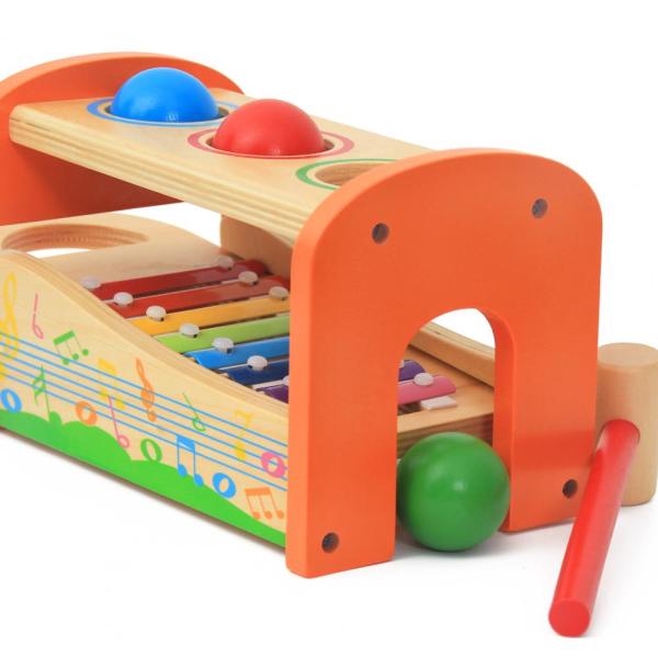 Eight Notes 15cm Wooden Musical Toys Wooden Xylophone Baby