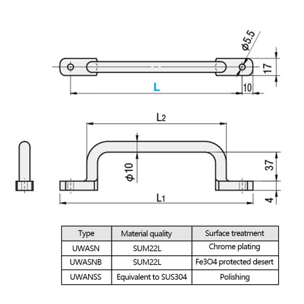 Stainless Steel Industrial Pull Handle