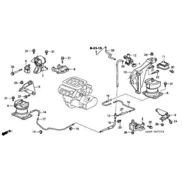50810-S87-A82 50820-S87-A81 Car Engine Mounting 50815-S87-A81 For Honda Accord