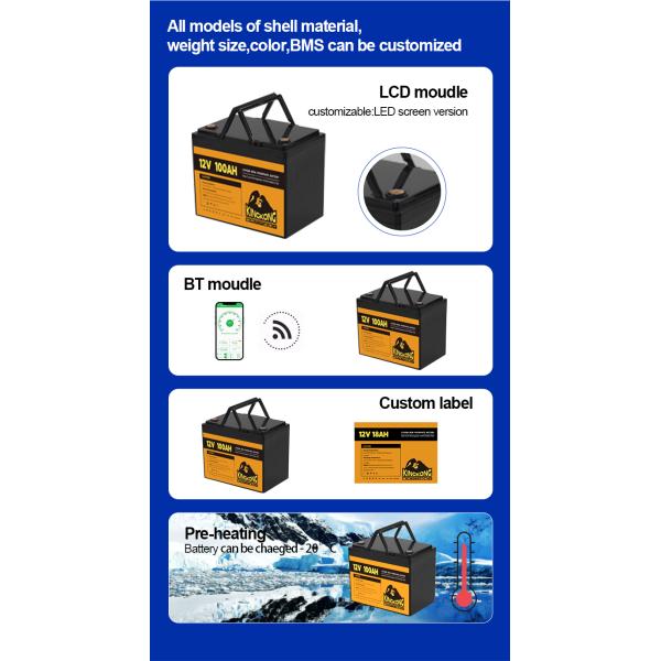 Long Lasting Powerful 12.8V 100AH 200Ah 230Ah 300Ah Solar Storage Lifepo4 Battery