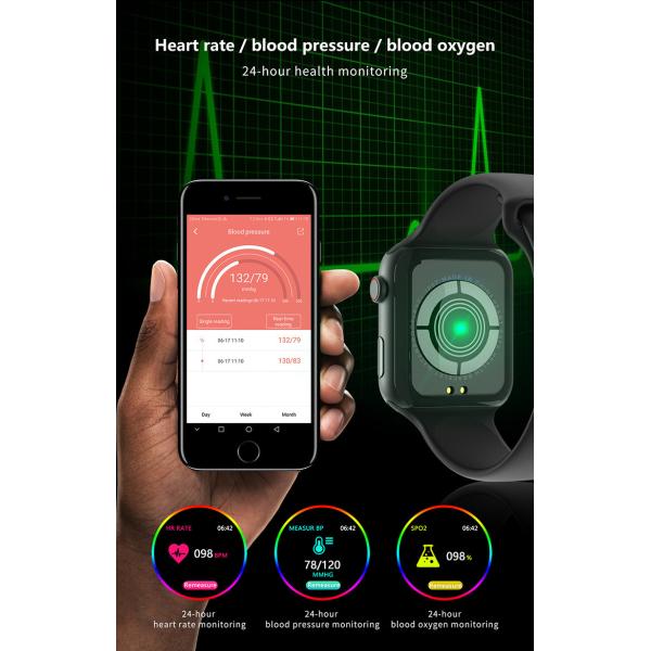 Black Wallpaper Smartwatch For Women Real Time Weather Forecast / Heart Rate Monitor