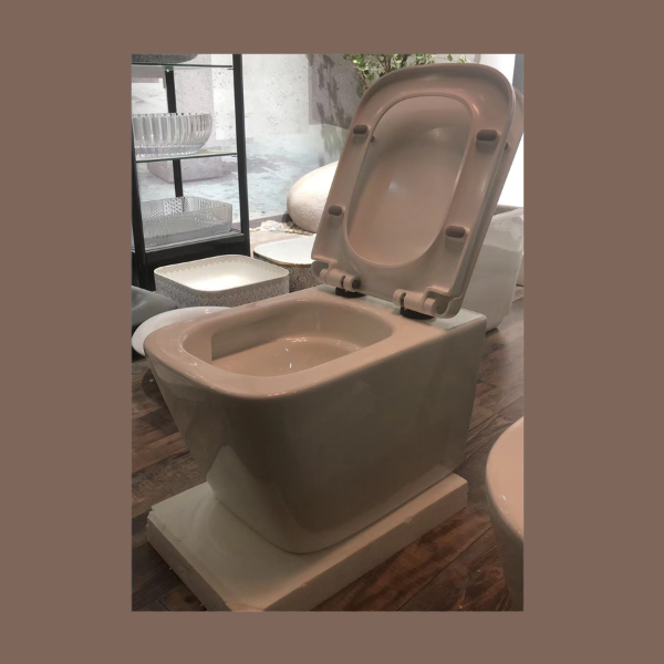 Cheap Stylish Wall Hung Toilet with Soft Close Lid for Bathroom Standard Ceramic Sanitary Ware Bowl Set Sleek Wall Hung Toilet European Wall Hung Toilet wholesale