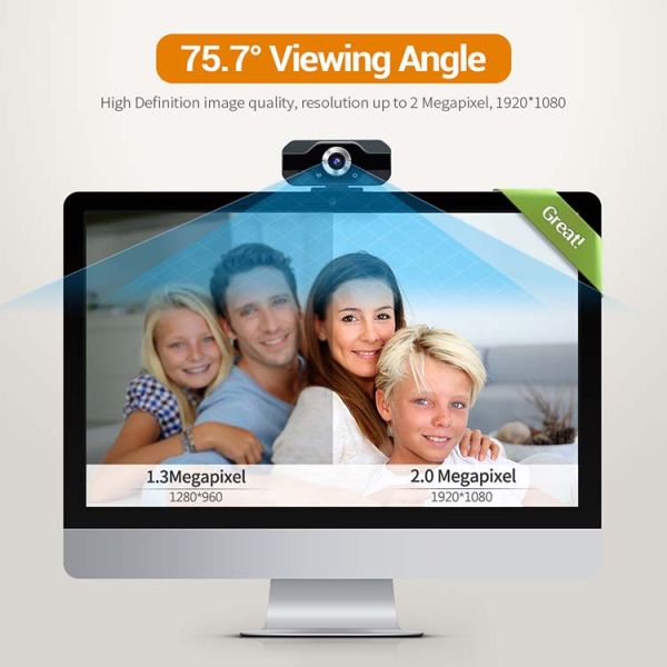 H.264 1920*1080 Wide Angle HD Webcam FC Auto Focus Full Hd 1080p Webcam