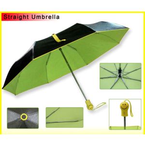 Cheap Happy Smile Face Auto Open Umbrella High Anti UV Light Weight 3 Fold Umbrella wholesale