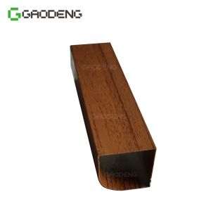 Wood Grain Industrial Aluminum Profile Powder Coated Polishing
