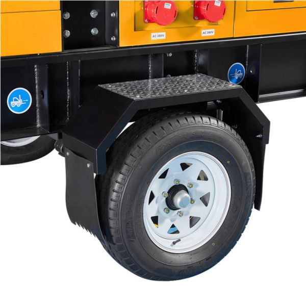 Diesel Engine Pump Set 2 Wheel Dry Priming Pump Firefighting Diesel Powered Water Pump