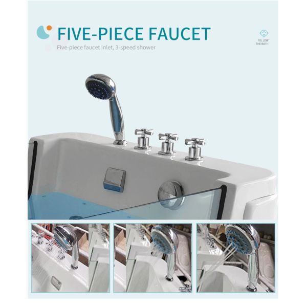 1.1m Baby Whirlpool Spa Bathtub Indoor Home Hydrotherapy Acrylic