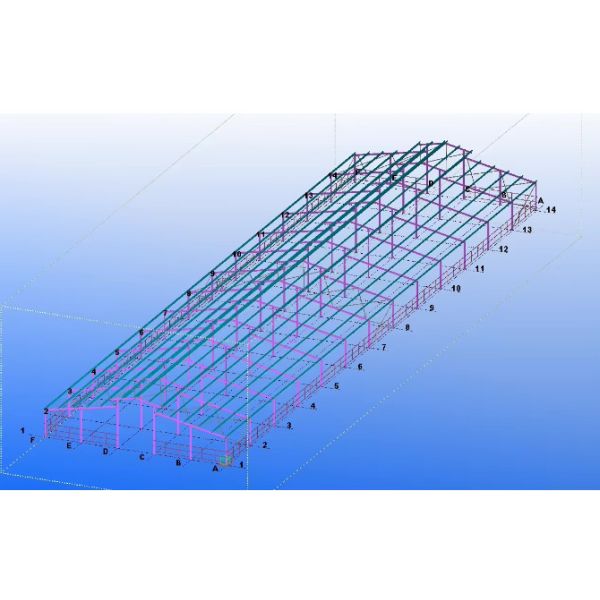 Dairy Agricultural Barn Easy Install Prefabricated Light Steel Structure Cow Shed