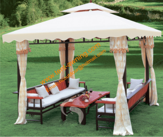 Outdoor Leisure Powder coated Steel Garden Gazebo Canopy Garden Pavilion