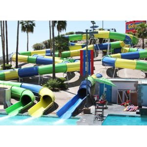 Huge Fiberglass Water Slide Adults Swimming Pools Extreme Games Slide