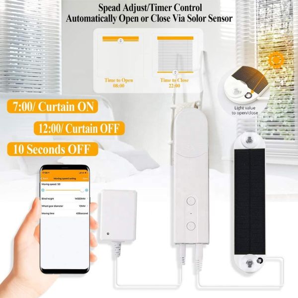 Bluetooth Wifi Curtain Motor Opener For Electric Roller Shutter Work With Alexa Google Home