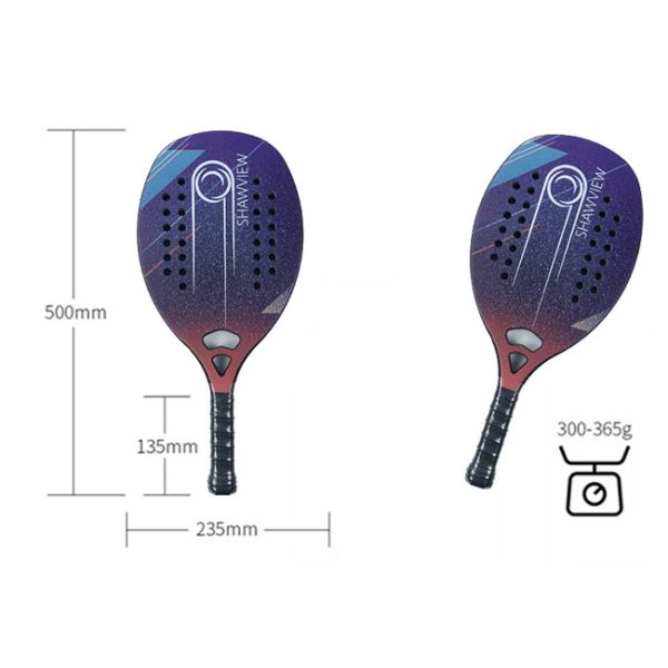 Racchette Tennis Paddle Racket 18K Carbon Fiber Outdoor Paddle Tennis Bat