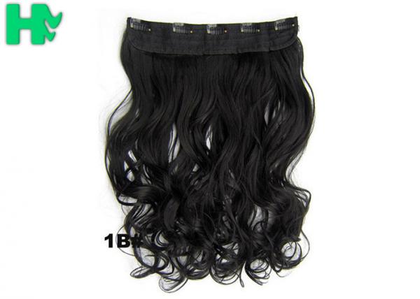Quality 5 Clip Synthetic Curly Clip In Hair Extensions Hairpieces For Girls for sale