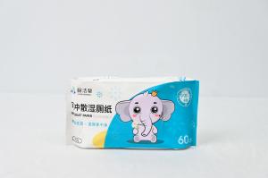 China Flushable Moist Toilet Paper 60gsm Spunlace Nonwoven Fabric 15 X 20cm on sale