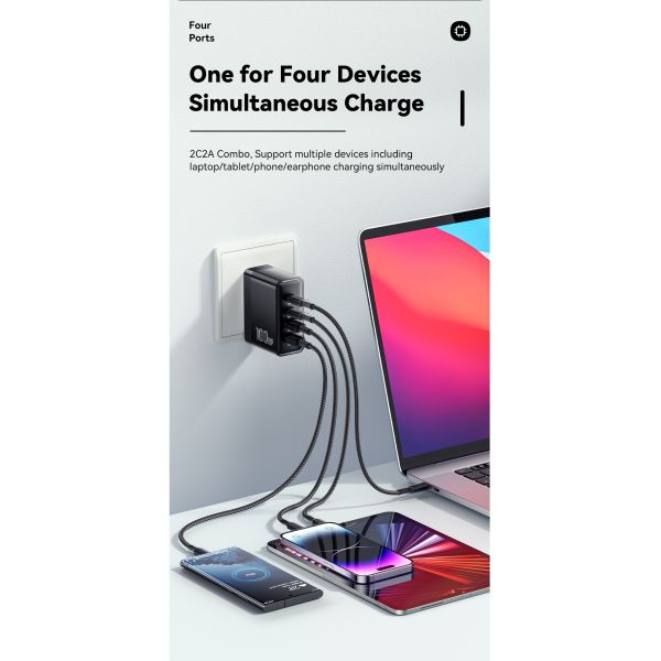 ESSAGER ES-CD37 USB A USB C GaN Chargers PD 100W