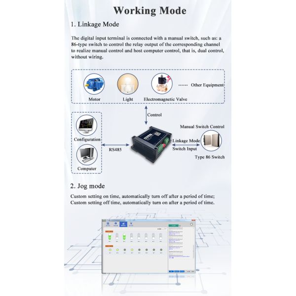 Remote IO Long Range Communication Module Relay Control Data Collection Device
