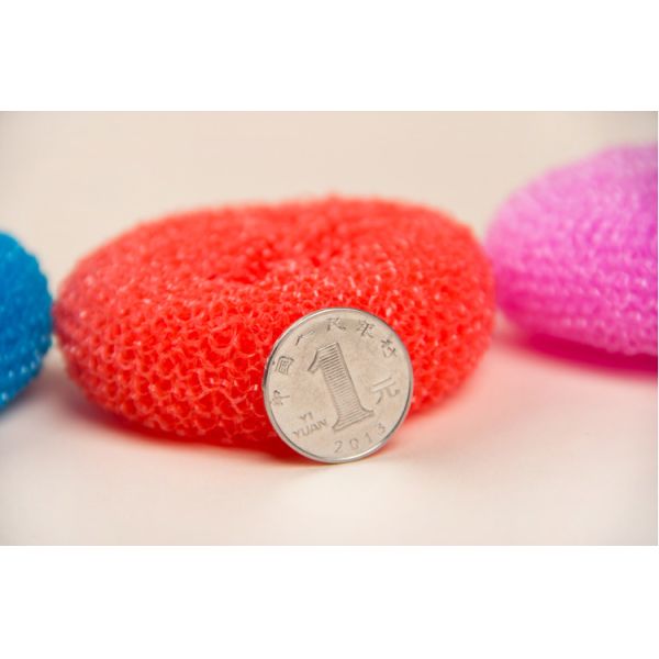Household Daily Plastic Scouring Ball Round Shape Quick Delivery For Pots And Pans